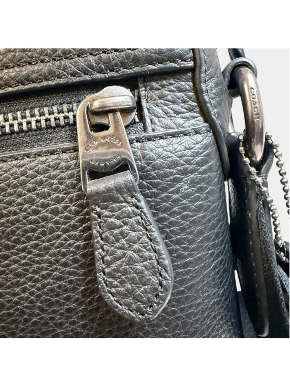 Coach Houston Flight Smooth Leather Crossbody Messenger Bag Black Unisex NWT - Picture 13 of 16